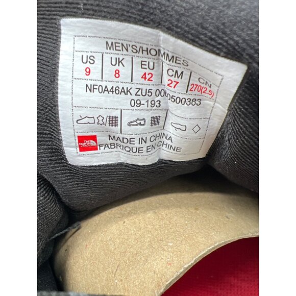 The North Face Mens Size 9 Black Single Right Shoe Outdoor Hiking Trail Waterpro - Picture 6 of 8